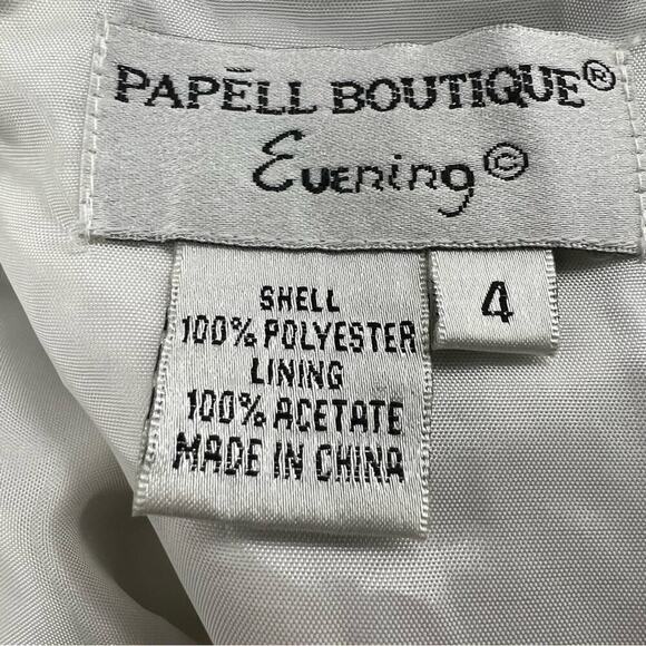 Papell Boutique Y2K Vintage Glitter Sparkle V-neck Dress Sz 4 - Picture 8 of 8